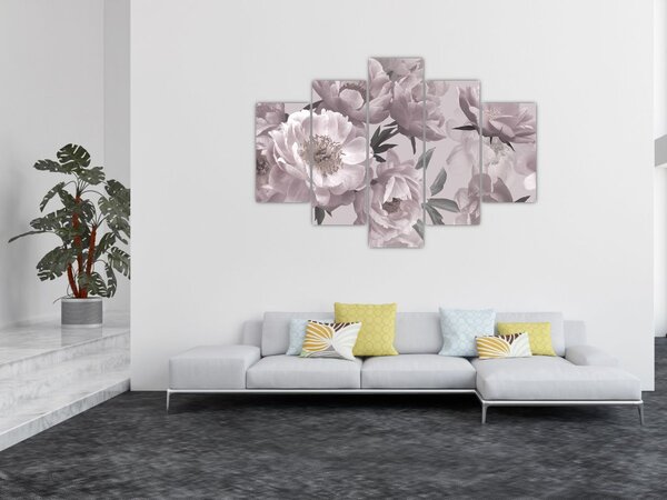Tablou - Vintage bujorii (150x105 cm)