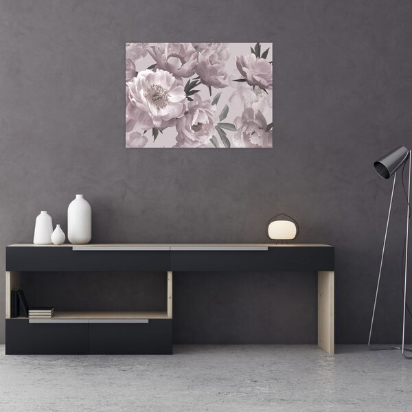 Tablou - Vintage bujorii (70x50 cm)