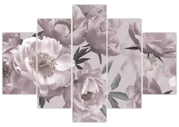 Tablou - Vintage bujorii (150x105 cm)