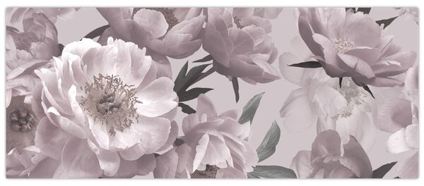 Tablou - Vintage bujorii (120x50 cm)