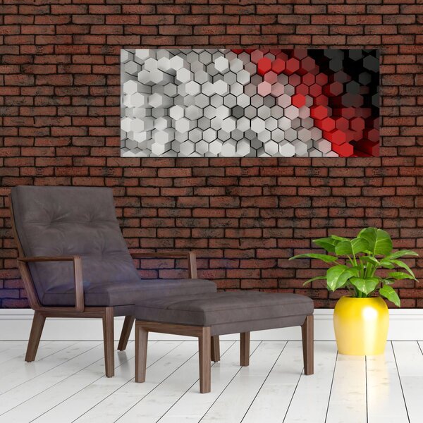 Tablou - 3D hexagoane (120x50 cm)
