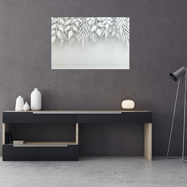 Tablou - Frunze de plasitic (90x60 cm)