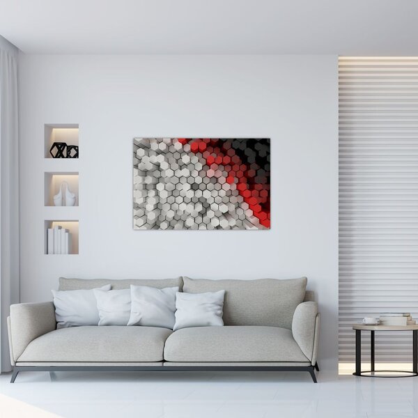 Tablou - 3D hexagoane (90x60 cm)