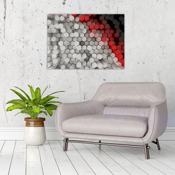 Tablou - 3D hexagoane (70x50 cm)