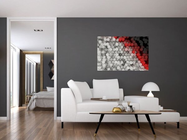 Tablou - 3D hexagoane (90x60 cm)