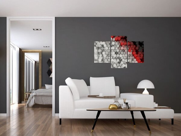 Tablou - 3D hexagoane (90x60 cm)