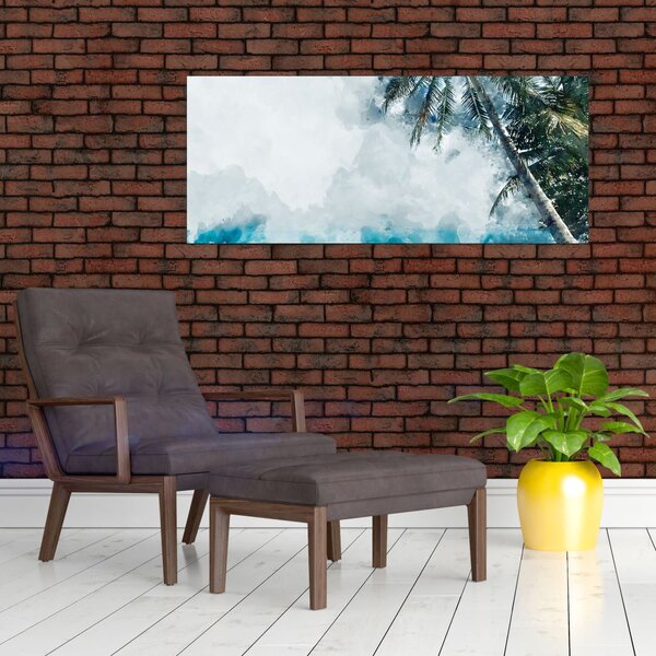 Tablou - Palmier lângă mare (120x50 cm)