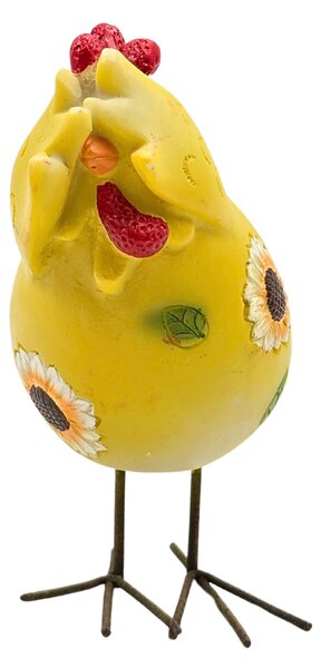 Decorațiune pentru Paște, model găină, 11.5x5x10 cm, galben