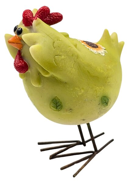 Decorațiune pentru Paște, model găină, 11.5x5x10 cm, verde