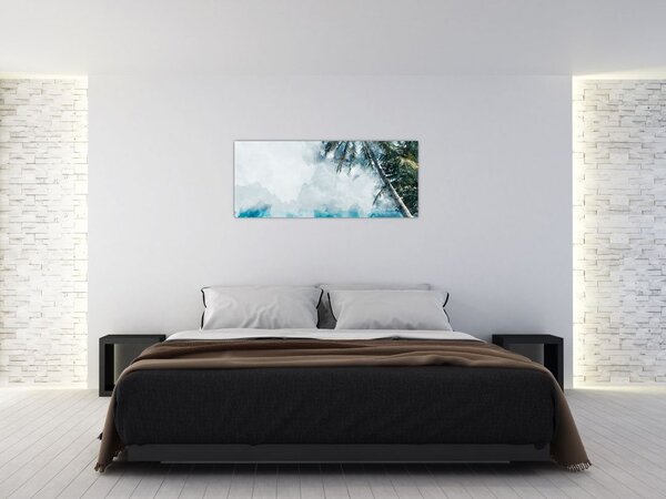Tablou - Palmier lângă mare (120x50 cm)