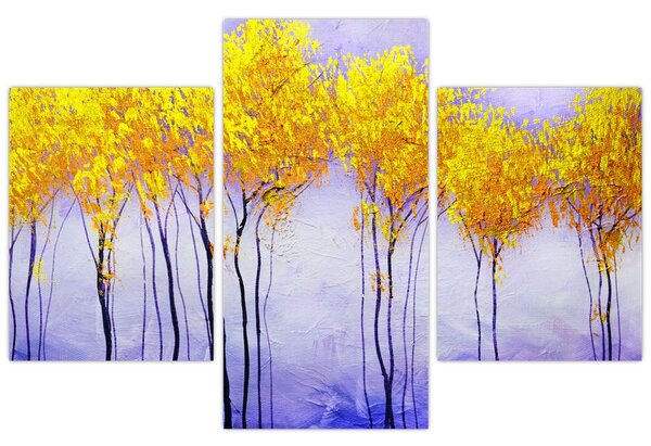 Tablou - Copaci galbeni (90x60 cm)