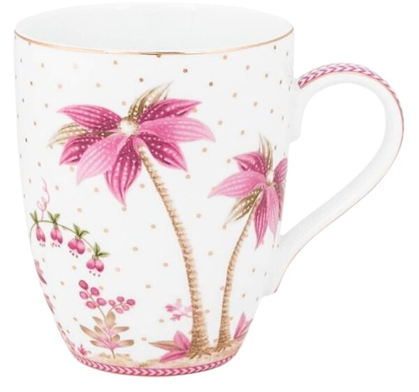 Cană din porțelan, colecția Jolie, Dots Gold Pink, 350 ml, Pip Studio