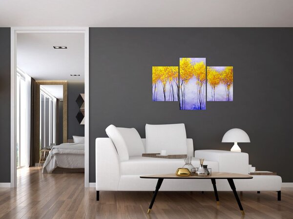Tablou - Copaci galbeni (90x60 cm)