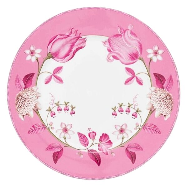 Farfurie din porțelan, Pip Studio, Tulip Pink, 23 cm, colecția Jolie