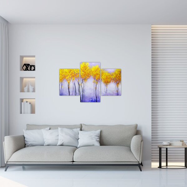 Tablou - Copaci galbeni (90x60 cm)