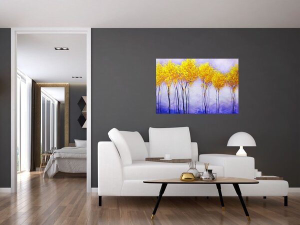Tablou - Copaci galbeni (90x60 cm)