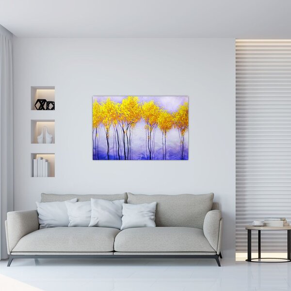 Tablou - Copaci galbeni (90x60 cm)
