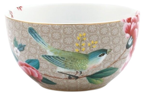 Bol din porțelan, Pip Studio, Khaki, 12 cm, colecția Blushing Birds