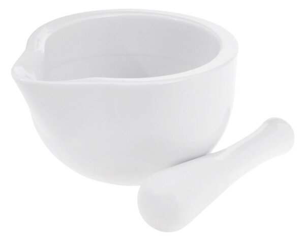 Mojar cu pistil din porțelan alb, Excellent Houseware, 11x10 cm