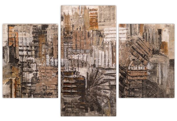 Tablou - Abstract, nuanțe maro (90x60 cm)