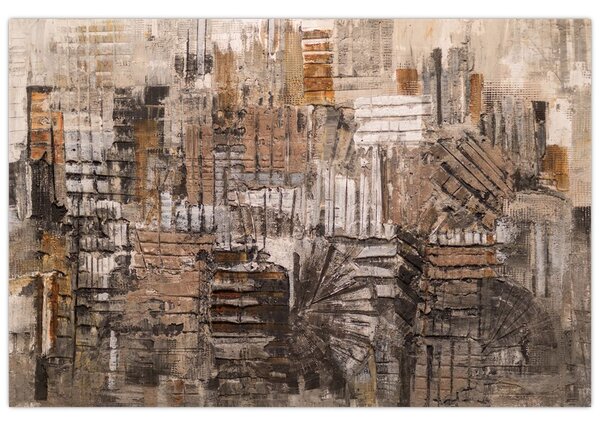 Tablou - Abstract, nuanțe maro (90x60 cm)