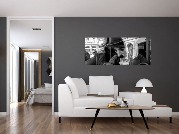 Tablou - Charles Chaplin la Praga (120x50 cm)