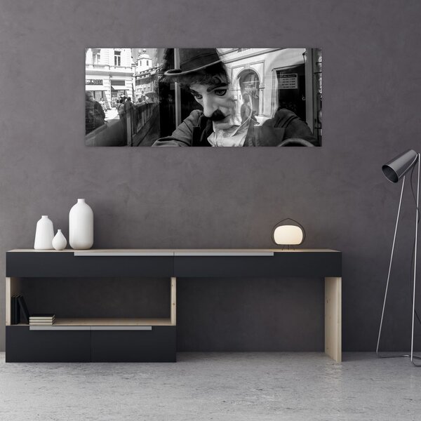 Tablou - Charles Chaplin la Praga (120x50 cm)