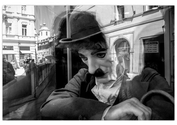 Tablou - Charles Chaplin la Praga (90x60 cm)