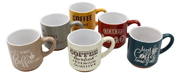 Set 6 căni din ceramică, Siaki Collection, 120 ml