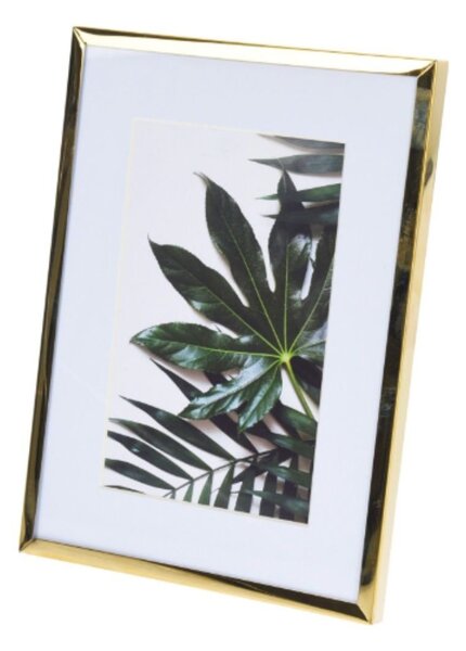 Ramă foto elegantă, din metal, 20.8x15.5 cm, culoarea auriu