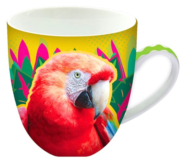 Cană din ceramică, Deluxebase, imprimeu papagal, 440 ml, colecția Animug