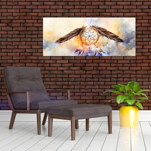 Tablou - Captator de vise cu pene (120x50 cm)