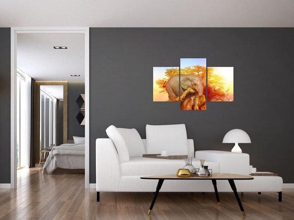 Tablou - Animale africane (90x60 cm)