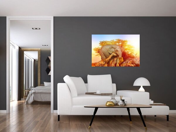 Tablou - Animale africane (90x60 cm)