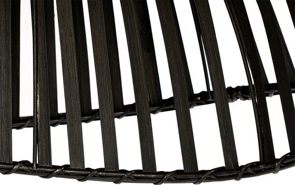Plafoniera orientala din bambus negru 62 cm - Pua