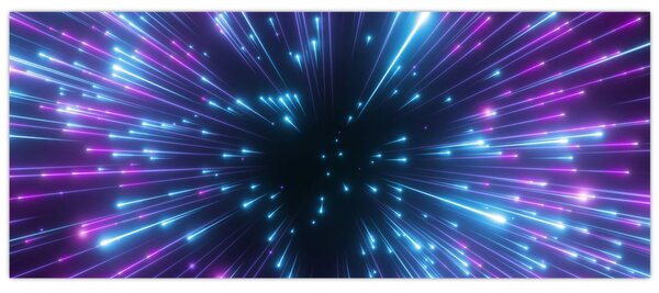 Tablou - Spațiu neon (120x50 cm)