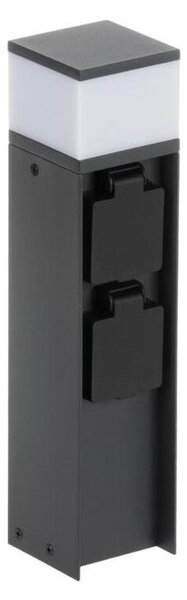 Lampă de exterior cu 2 prize Kanlux 38763 DASTEN 1xG9/11W/230V 30 cm IP44 negru