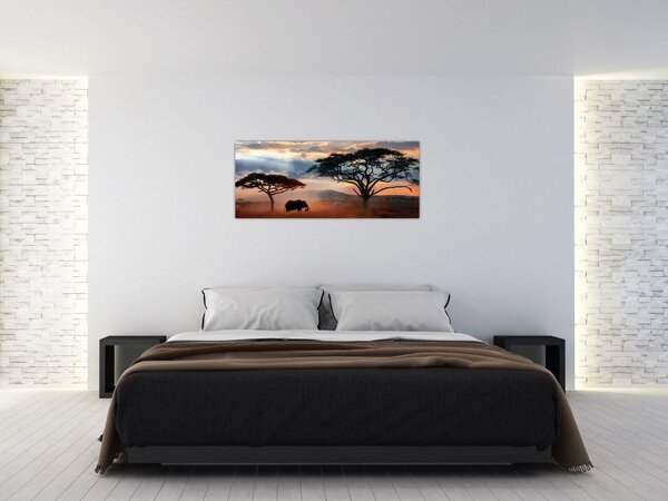 Tablou - Parcul Național Serengeti, Tanzania, Africa (120x50 cm)