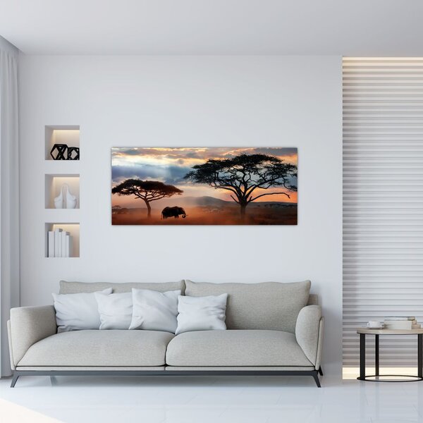 Tablou - Parcul Național Serengeti, Tanzania, Africa (120x50 cm)