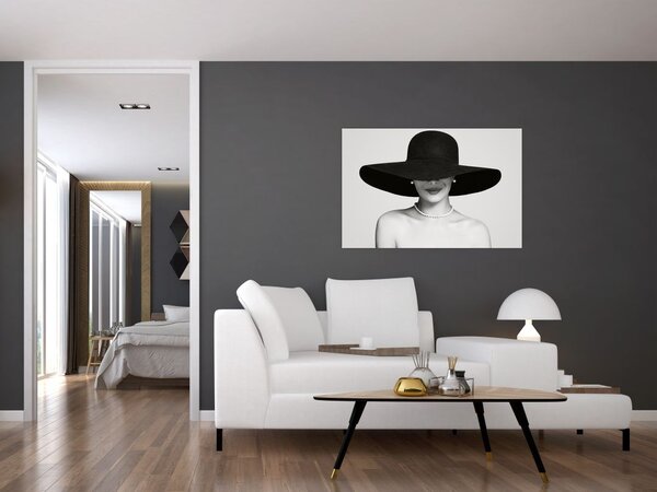 Tablou - Femeia cu pălărie (90x60 cm)