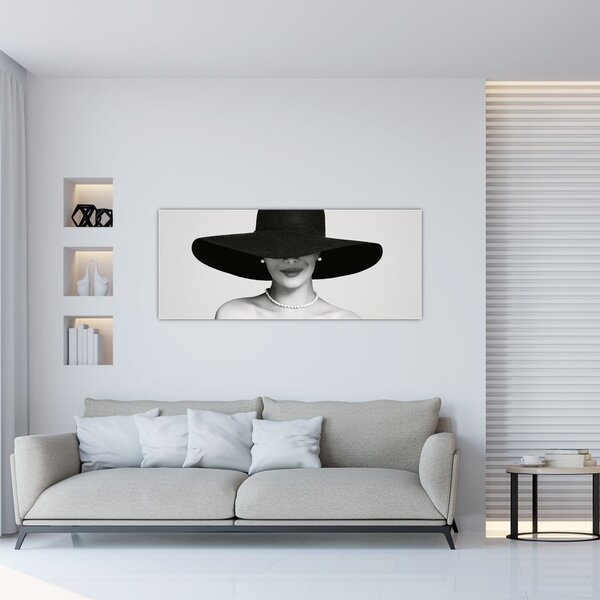 Tablou - Femeia cu pălărie (120x50 cm)