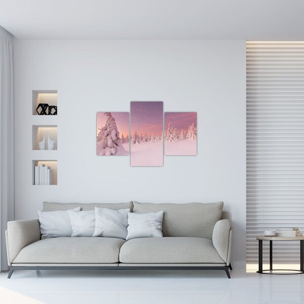 Tablou - Copaci sub așternut de zăpadă (90x60 cm)