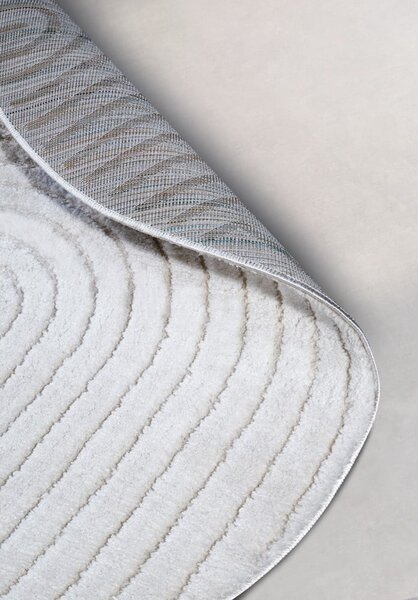 Covor alb rotund ø 160 cm Panglao New York White – Elle Decoration