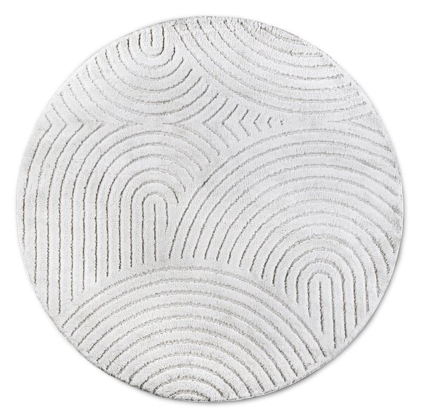 Covor alb rotund ø 160 cm Panglao New York White – Elle Decoration
