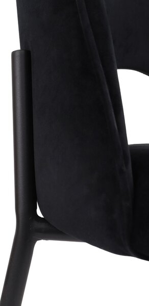 Scaun Molly Black negru uni