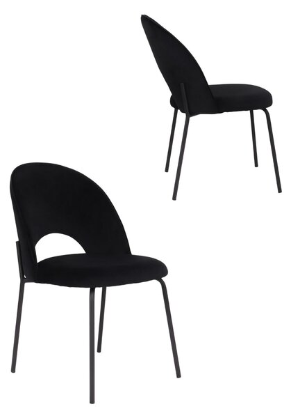 Scaun Molly Black negru uni