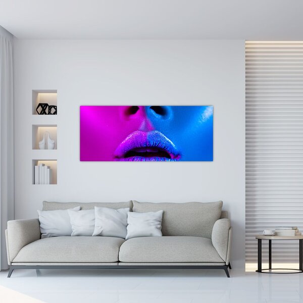Tablou - Imaginea buzelor colorate (120x50 cm)