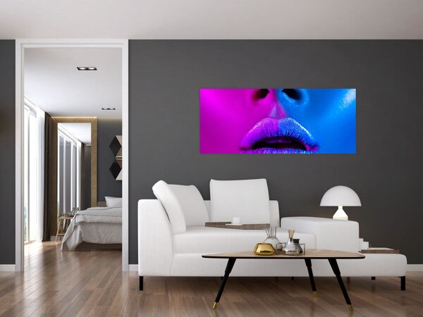 Tablou - Imaginea buzelor colorate (120x50 cm)