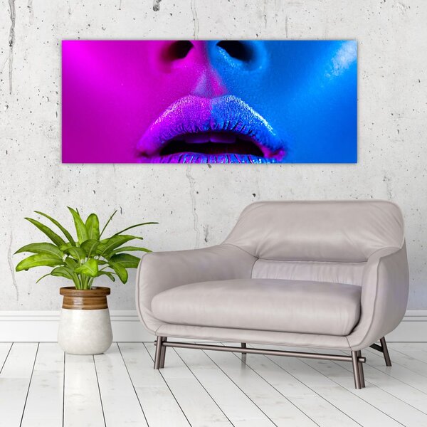 Tablou - Imaginea buzelor colorate (120x50 cm)