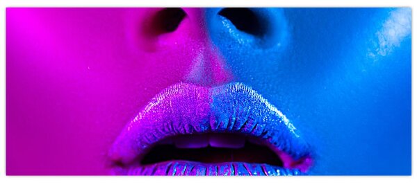 Tablou - Imaginea buzelor colorate (120x50 cm)